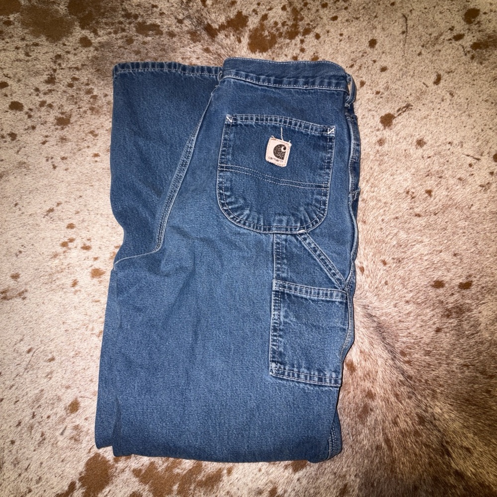 Vintage Carhartt Blue Denim Work Pants